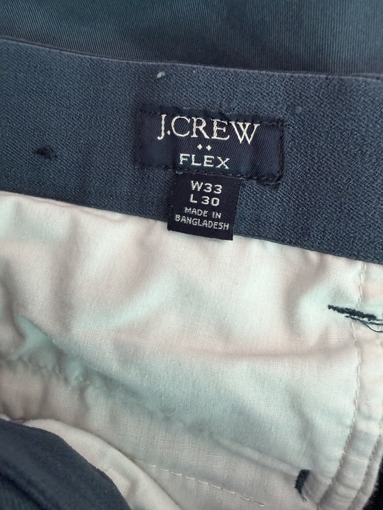 J.Crew Flex Chino Pants Mens 33x30 Blue Stretch Casual Slim Straight - Picture 3 of 4